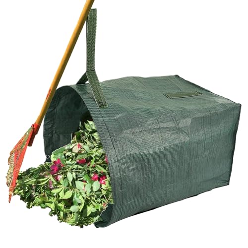 Garden Bag - Bolsa de basura pesada 76 cm | Coleccionista de hojas plegables reutilizables con asas: de almacenamiento de gran capacidad para patio, césped y limpieza al aire libre