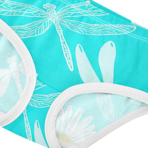White Dragonflies Daisies Blue Girls Underwear Toddler 2t Cotton Panties Little Girl Personalized Kids Undies Briefs4