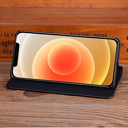 Housse cuir iPhone 13 Pro Stend noire coque antichoc - 5