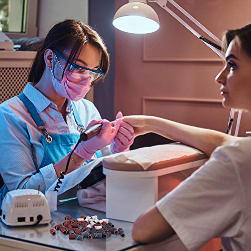 400 Pieces Sanding Bands For Nail Drill Bits Sanding Bands Grit File Sanding Bands 80/120/ 150/240 Grit Sanding Bands With Box For Nail Drill Manicure And Pedicure, 4 Colors #TOP4