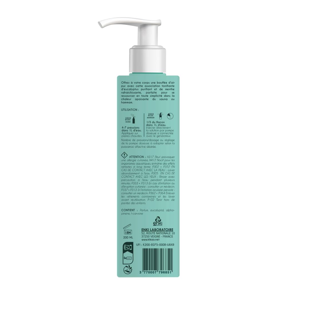 Elixir Sauna & Hammam Aux Huiles Essentielles 200 ml Eucalyptus Menthe