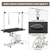 SUNCOO 43 Inch Hydraulic Pet Dog Grooming Table Upgraded Professional Drying Table Heavy Duty Stainless Steel Frame with Adjustable Arm and Noose 400lbs Capacity Height Range 22-39 Inch