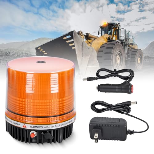 Image of Nilight 18LED Strobe Lights Amber Wireless Rotating Beacon Light | Emergency Safety Flashing Light with Magnetic Base Mount Two Types of Plugs for Vehicle UTV Truck Forklift Tractor Snow Plow
