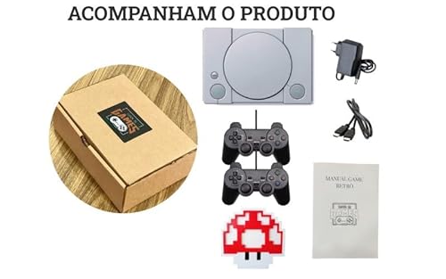 Mini Console Retrô Super 3D Games Retro com 130 mil jogos e 2 Controles
