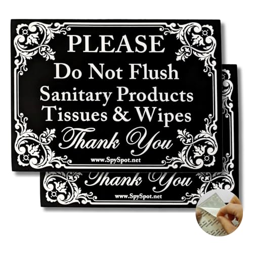 SpySpot 2 Pack Please Do Not Flush Sign, 4
