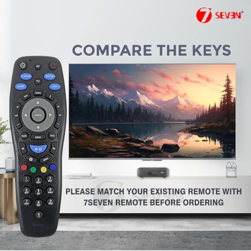 Image of 7SEVEN Compatible Tatasky Remote Control with Recording Key Compatible for tata Sky Set top Box Remote SD HD HD+ 4K dth Remote Control