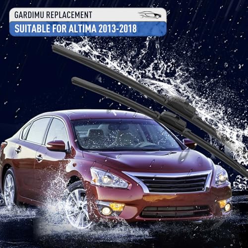 Image of Front Windshield Wiper Blades for Nissan Altima 2013-2018 for Car Window | Quiet and Streak-Free Wipers Assembly All-Season OEM Automotive Replacement Accessories