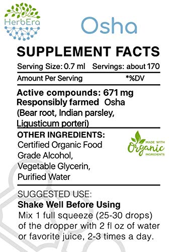 OSHA A120 (2pcs) Alcohol Herbal Extract Tincture, Concentrated Liquid Drops Natural (Bear Root, Indian Parsley, Ligusticum porteri) (2x4 fl oz)