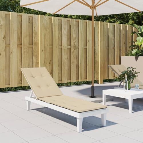 Xichuzi Cojín para Tumbona Beige (75+105) x50x3 cm, Cojin Tumbona Exterior, Colchonetas para Tumbonas, Colchoneta Hamaca, Cojín De Silla De Hamaca, Colchón para Tumbona