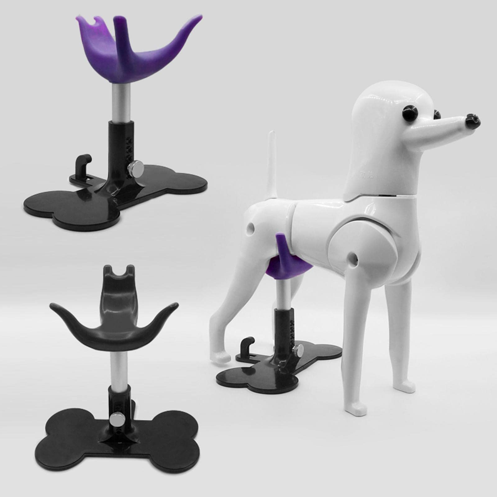 Supporto Regolabile per Toelettatura del Cane con Gel,Viola