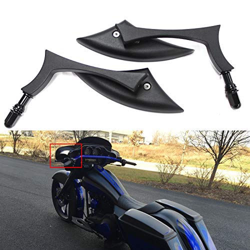 Chrome Big Blade Motorcycle Rearview Mirrors For Harley Davidson Cruiser Bobber
