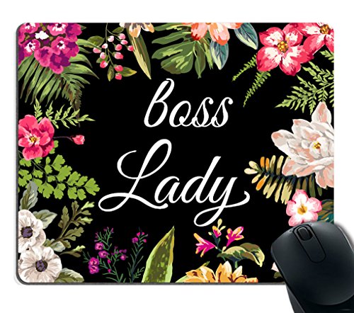 Smooffly Custom Gaming Mouse Pad - Floral Lady Funny Mouse Pad