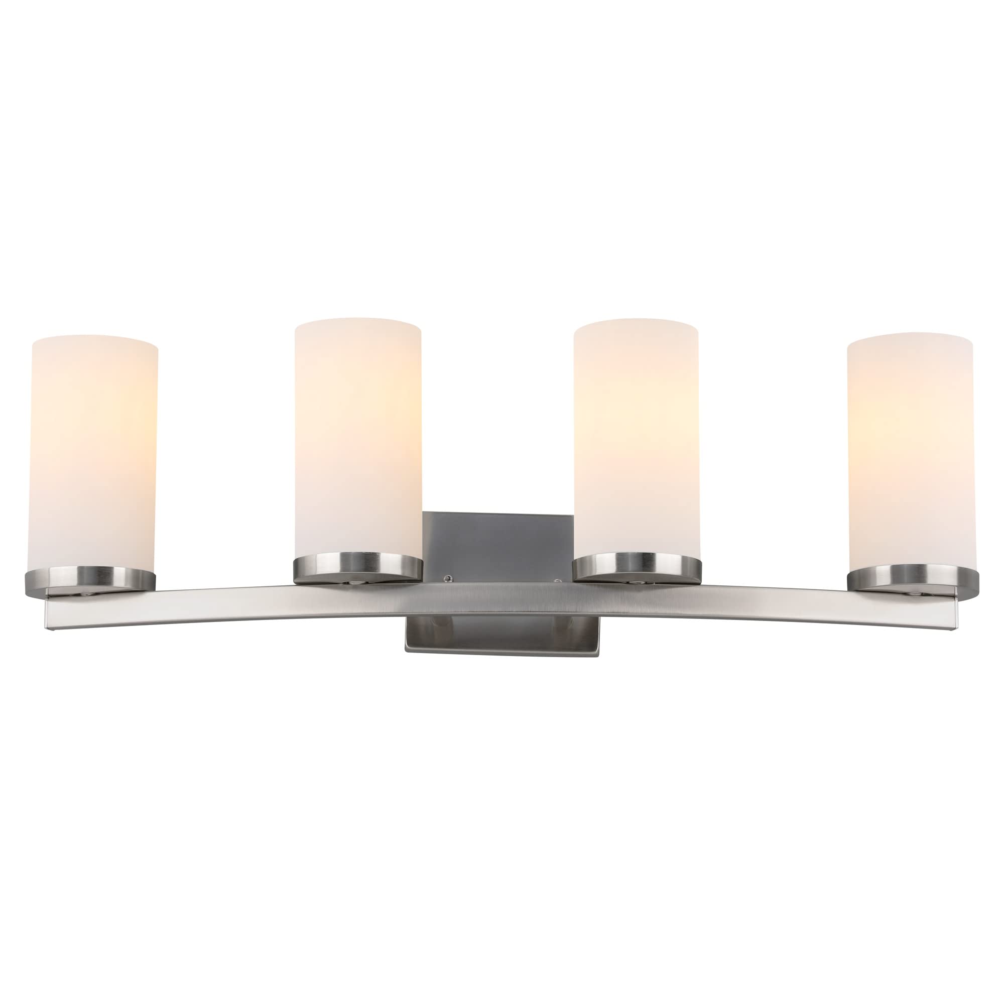 Design House 589168-SN Desta Transitional Indoor 4-Light Vanity Light with Curved Bar, Satin Nickel