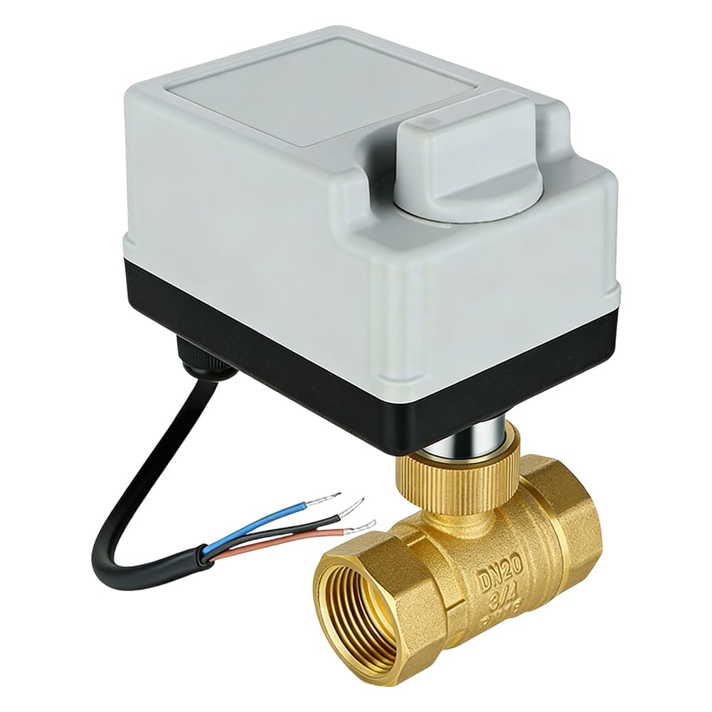 Válvula de bola de motor de 2 vías con función manual, DN25, 1 pulgada AC220 V, válvula de zona, válvula de bola eléctrica, 2 cables, válvula de agua, electroválvula eléctrica, 230 V