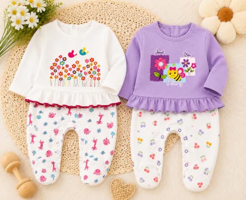 Image of EIO 100% Cotton Rompers Sleepsuits Jumpsuit Night Suits for Infants Newborn Baby Boys & Girls