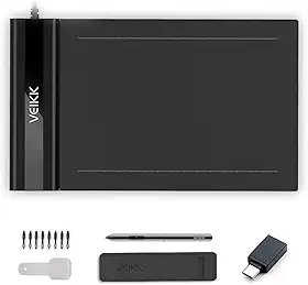 VEIKK S640 Mesa Digitalizadora Para Telefone Android, 6,5x4 Polegadas Tablet Gráfico Para Mac Windows Chrome Andorid OS