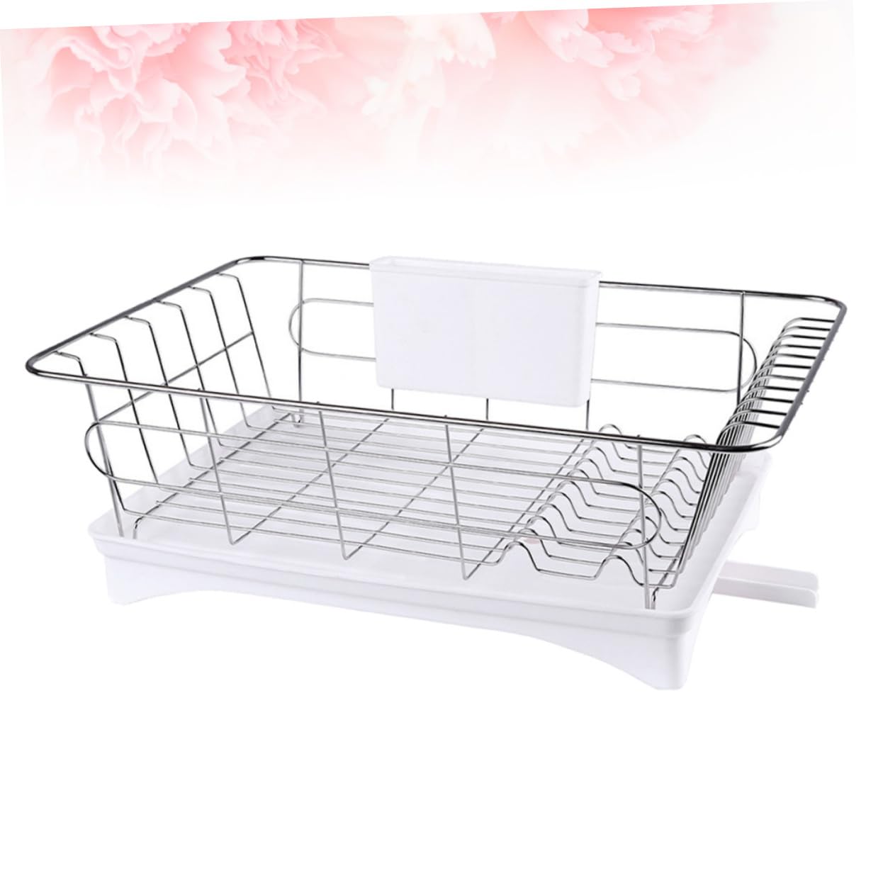 TOPBATHY Égouttoir à Vaisselle Simple Couche en Acier Inoxydable Blanc