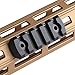 TuFok Picatinny Rail Section - Thin 0.27in Height Rail Attachment Rail Adapter Mount Alumimun 5-Slot Black