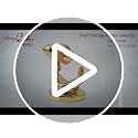 Image of Pearl Orange Divine Ganesha | Travel-Friendly Gold Plated Ganpati Idol for Car Dashboard, Office Desk & Home Temple| Divine Blessings & Prosperity | Height 1.9 Inch