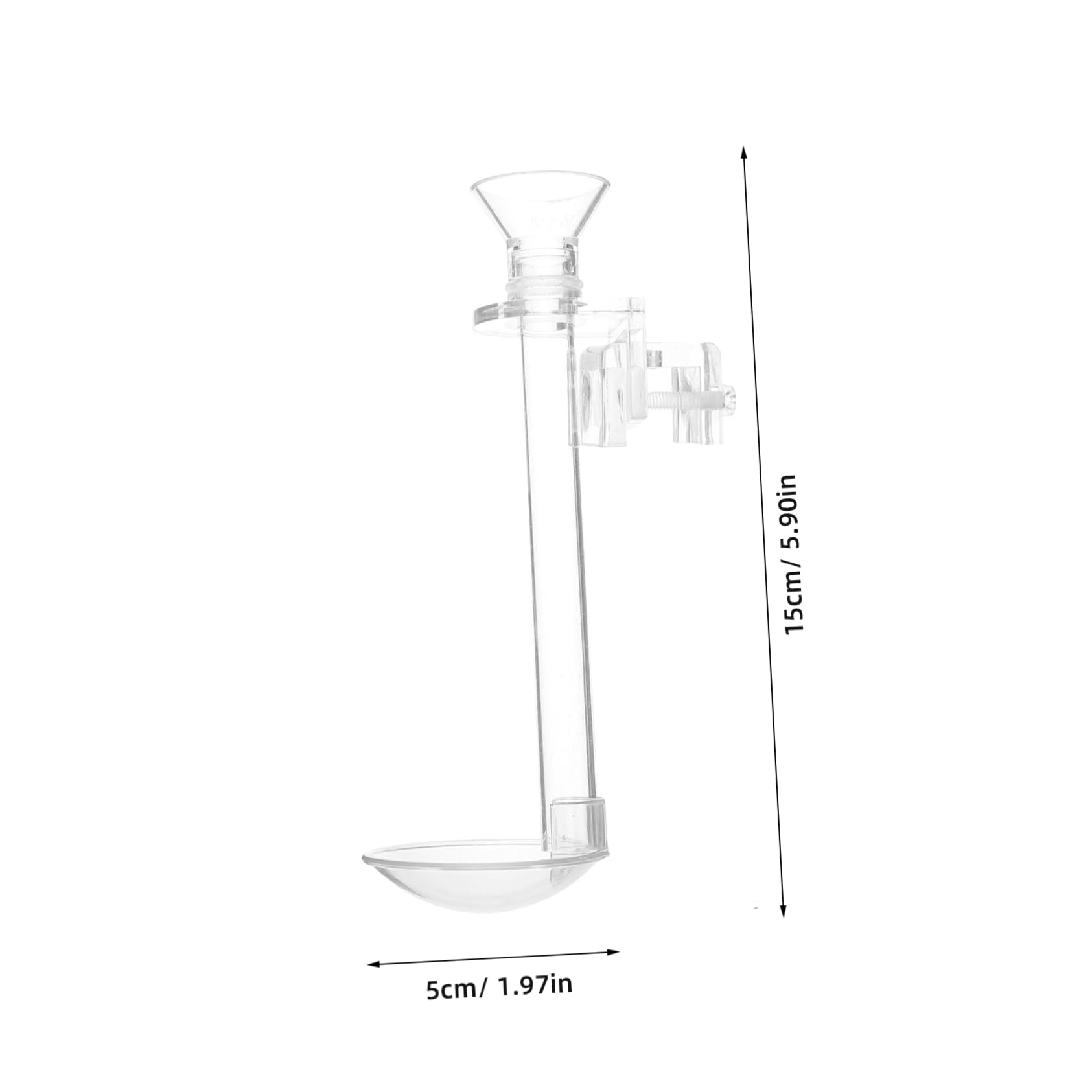 GRIRIW 1Set Aquarium Fish Kit Transparent Shrimp Feeder Tool with Easy Installation Cleaning for Various Aquatic Pets Convenient Auto Fish Feeder