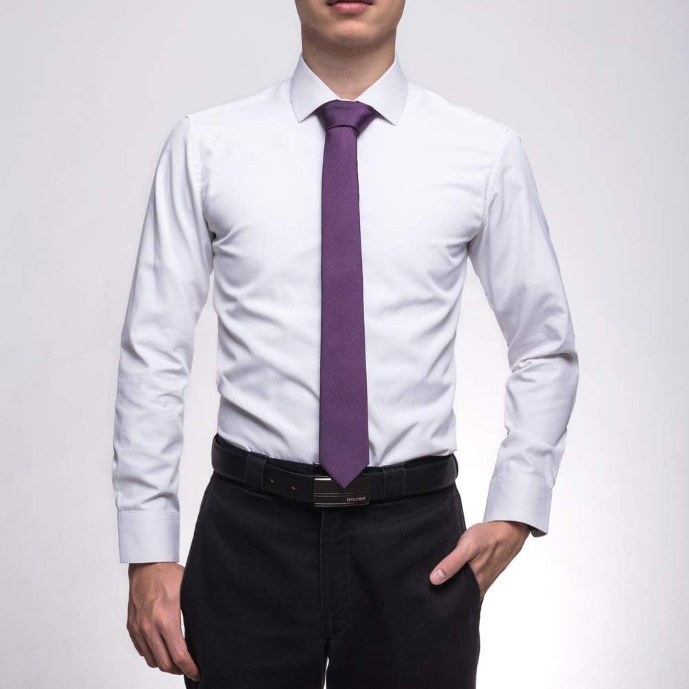 AUSKY 4 Packs Skinny Neckties for Men Boys, 2.35'' Wide Slim Ties in Different Textured Style Mixed set - Image 7