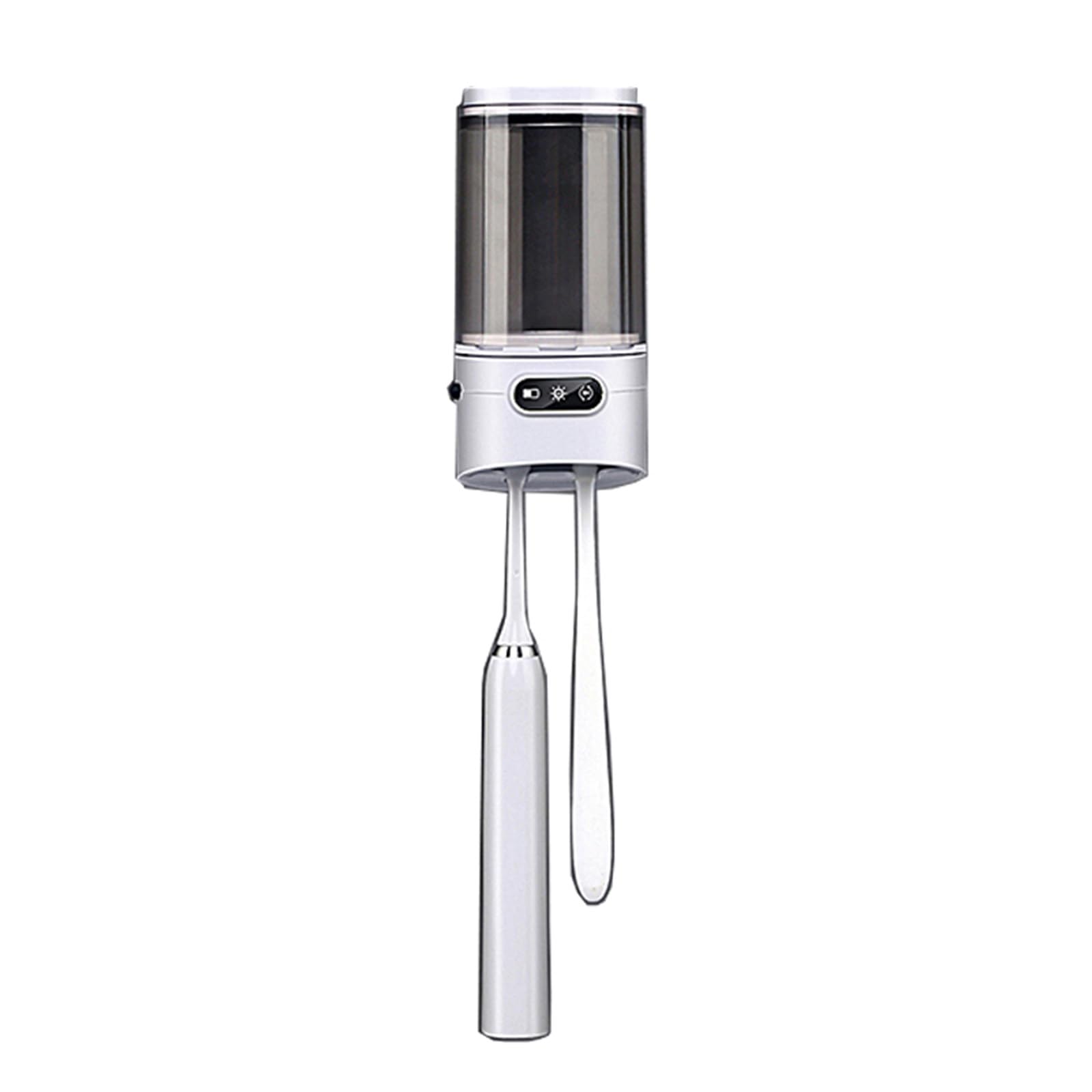 Esterilizador de cepillo de dientes ultravioleta para una sola persona Perforación libre Montado en la pared Cepillo de dientes Desinfección Esterilización Estante de secado