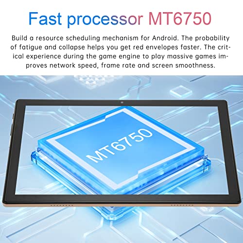 Tablet 10 polegadas Android Tablet, Android 11 Tablet 6GB + 256GB Quad Core Tablets PC Suporte 128G