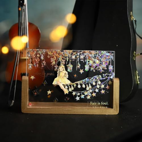 Image of PET Tpae Stickers for Journaling,3 Rolls Lighting Washi Tape Stickers for Scrapbooking,Junk Journal Supplies,DIY Craft,Gift Wrap,Notebook,Phone Case(Night Light)