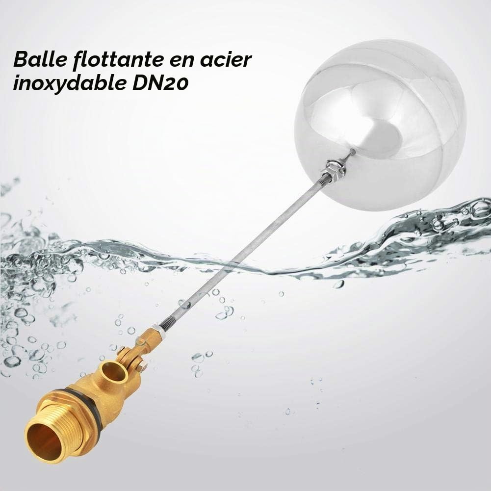 robinet à flotteur DN20, G3/4 - Boule de flottement pour capteur d'eau filtre+robinet flotteur piscine