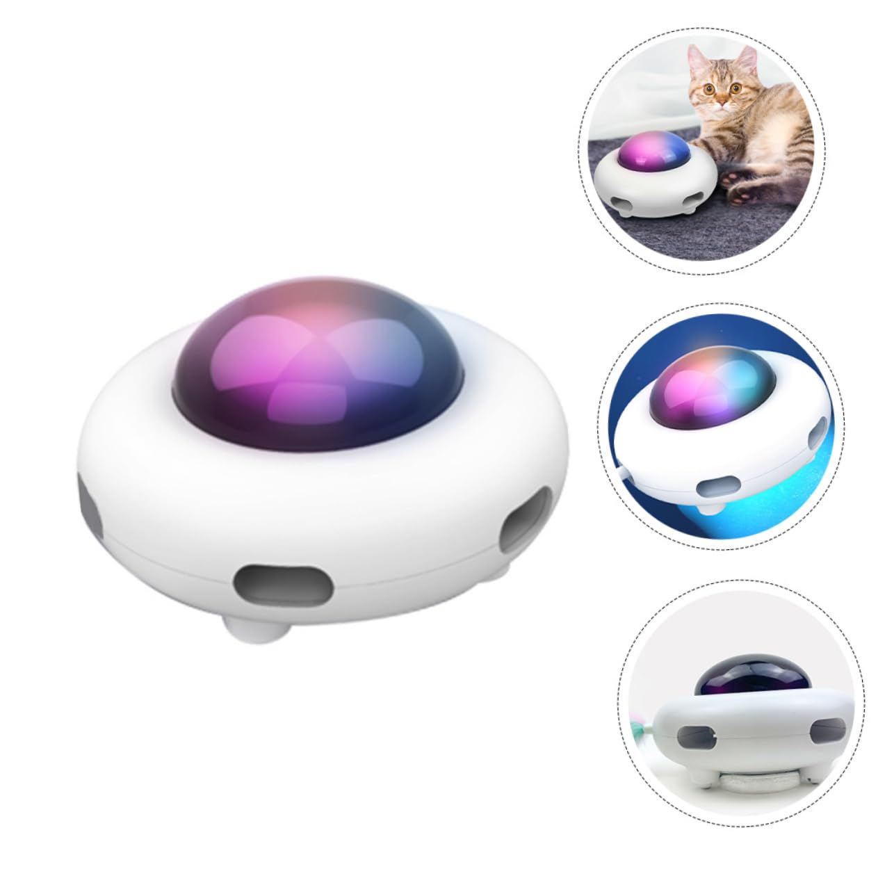 YARNOW Jouet Interactif pour Chat Automatique Jouet pour Chatons avec Fonction USB Rechargeable