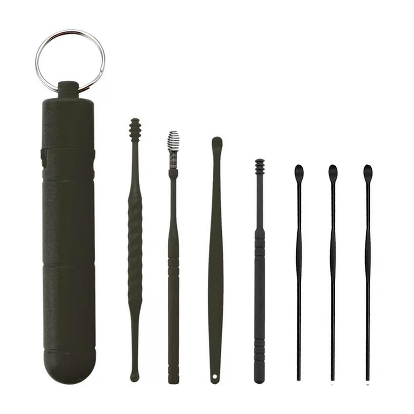 7Pcs Ear Cleaner Wax Remover Cleaning Kit Pick Earwax Curette Spoon Care Removal Tool