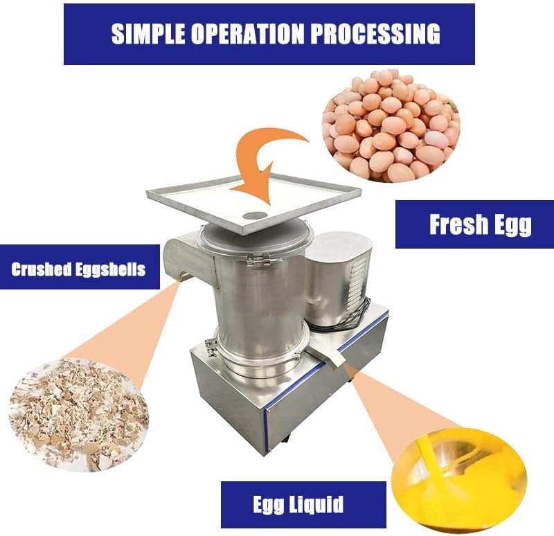 Automatic egg shell separator, efficient separation of egg liquid and egg shell, for commercial kitchens and bakeries