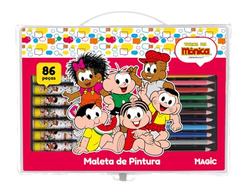Maleta de pintura Turma da Mônica - 86 peças