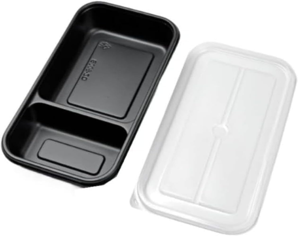 使い捨て 使い捨ての食品容器 テイクアウトボックス長方形 弁当箱 仕切り付きの 食事準備容器 50套蓋付き 和風のテイクアウト容器