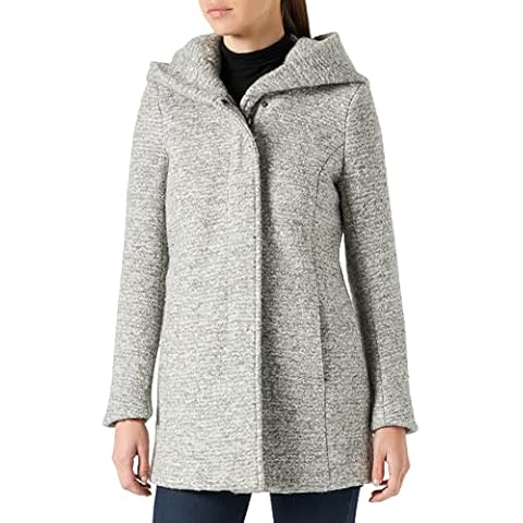 Abrigo de Lana ONLY Petite Onlsedona Boucle-Capa, Gris Claro, XS Cover