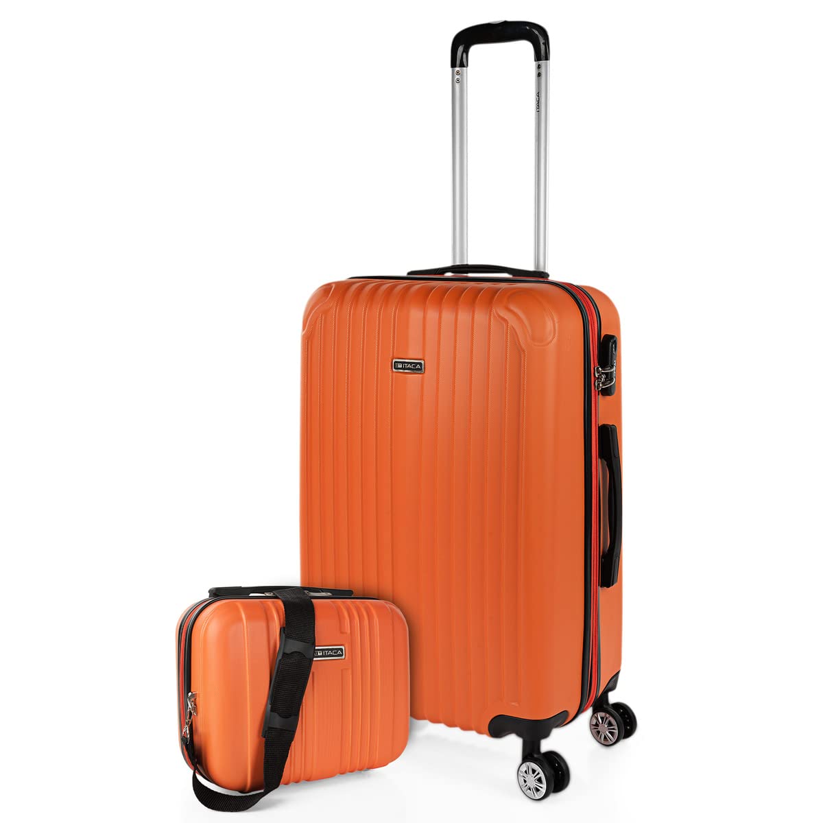 ITACA - Maletas Grandes De Viaje Rígidas Ligeras con 4 Doble Rueda 360° Maleta Grande 23 Kilos Alta Resistencia Extensible Maleta XL Duradera, Mandarina — view 30