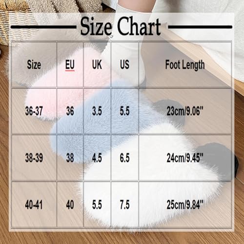 Indoors Fuzzy Slipper for Women Lightweight Casual Terry Cloth Slide Winter Fall Keep Warm Sandal Anti-slip Shoes3