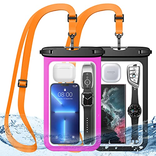 HWeggo Pochette Étanche Smartphone,10.5'' Pochette Téléphone Étanche IPX8 Extra Large avec lanière Compatible avec l'iPhone 16 Pro Max/15/14/13/12/11,Samsung S24...