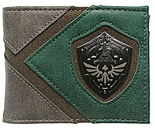 Classic Game Princess of Hyrule Hylian Shield Metal Logo Bi-Fold Wallet