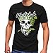 Produktbild Neverless® Herren T-Shirt Pfalzbub Pfälzer Wein Skull Totenkopf Printshirt Fashion Streetstyle schwarz L