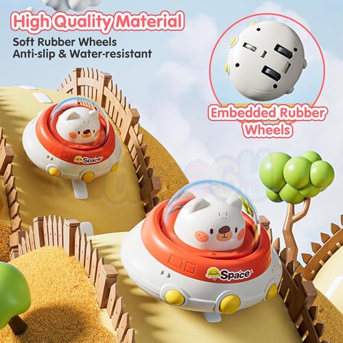 Image of Kidology Press to Go Car for Toddlers, Push Go Friction Racing Cars for Babies 0-3 Years - Mini Racing Car, Push & Go Toy for Kids,Infant Play Vehicle Set Fun Toy for Kids (Random Color, 1pc)