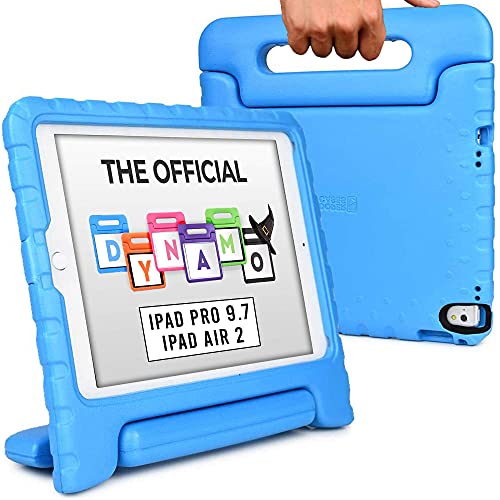 Cooper Dynamo [Rugged Kids Case] Protective Case for iPad Air 2 | Child Proof Cover with Stand, Handle, Screen Protector | Apple A1566 A1567 (Blue)