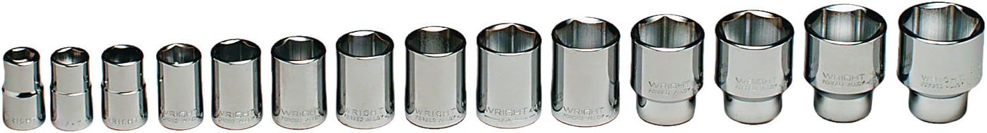 1/2" Drive 14 pc Set 6 Point Standard Sockets 7/16" 1 1/4"