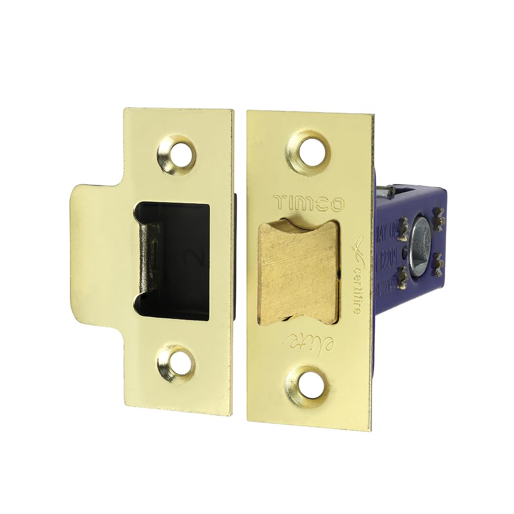 Timco - Architectural Tubular Latch - Electro Brass & Satin Nickel (Size 64 Case / 45 Backset - 1 Each)
