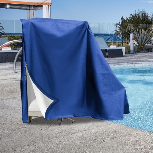 Funda Protectora para Silla Elevadora de Piscina 79"x16"x57" Azul miniatura 1