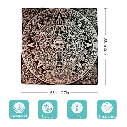 Silk Scarves, Mayan Calendar Printed Silk Scarves,soft Silk Scarves,versatile Silk Scarves,thin And Easy to Carry Silk Scarves2