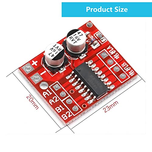 WWZMDiB 4Pcs Mini L298N 2 Channel H Bridge DC Motor Driver Board with MX1508 Chip for Electric Projects, Smart Car Robot. - Image 3