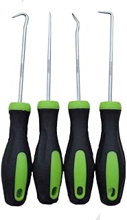 Precision Pick Set and Hook Set, Car Auto Oil Seal/O-Ring Seal Gasket Pick Mini Precision Hooks Puller Remover Hook and Pick Set for Oil Seal or O-Rings Removal Tool (4)