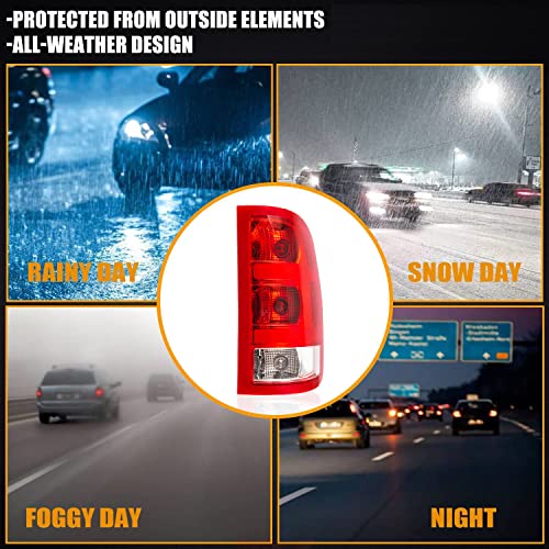 Ransoto Right Passenger Side Tail Light Assembly Compatible With 2007-2013 Gmc Sierra 1500 2500Hd 3500Hd Replace 25958485 Gm2801208 #TOP5