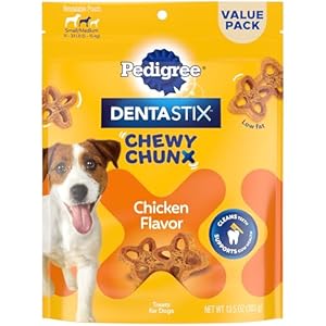 Pedigree Dentastix Chewy Chunx Small & Medium Dog Treats Chicken Flavor, 13.5 oz. Bag